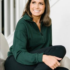 Zyia active green classic 1/4 zip